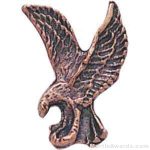 1″ Sculptured Eagle Bronze Matte Finish Pin 1