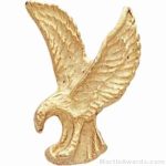 1″ Sculptured Eagle Gold Matte Finish Pin 1