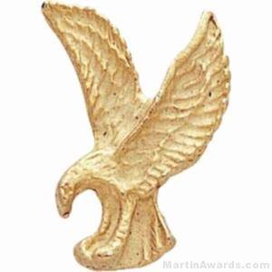 1" Sculptured Eagle Gold Matte Finish Pin