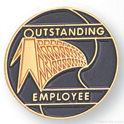 3/4" Outstanding Employee Lapel Pin