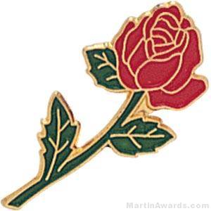 Red Rose Enamel Custom Lapel Pins
