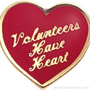 Volunteers Have Heart Custom Lapel Pins