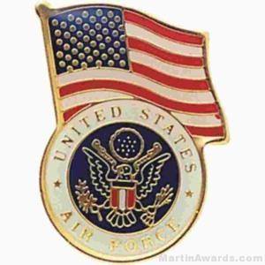 3/4" U.S. Air Force American Flag Pins