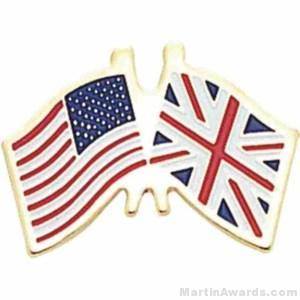3/4" British American Flag Pins
