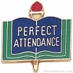 3/4″ Perfect Attendance School Award Pins 1
