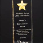 Acrylic Awards – Constellation Series Acrylic Award – Etched Star with Gold Paint Fill and Mirrored 1