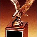 Eagle Award – Antique Bronze Cast Eagle with Walnut Base 1